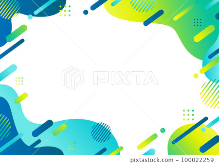 Green and blue frame background material 100022259