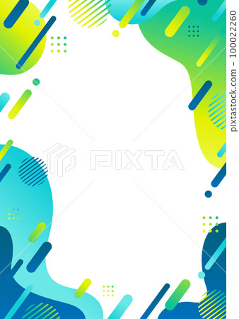 Green and blue frame background material 100022260