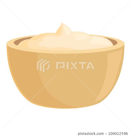 Borsch sour cream icon cartoon vector. Dish food. Tasty spice Borsch sour cream icon cartoon vector. Dish food. Tasty spice 100022596