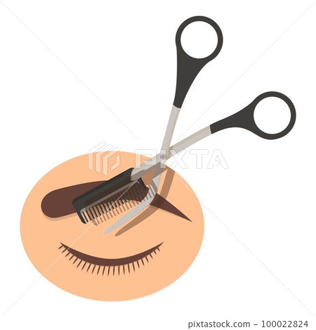 Eyebrow correction icon cartoon vector. Brow tattoo. Eye makeup Eyebrow correction icon cartoon vector. Brow tattoo. Eye makeup 100022824