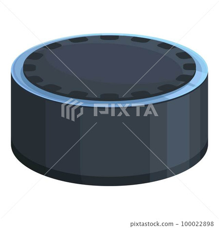 Round smart speaker icon cartoon vector. Voice device. Home system 100022898