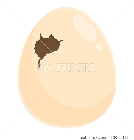 Chicken hatching egg icon cartoon vector. Easter baby. Funny shell 100023133