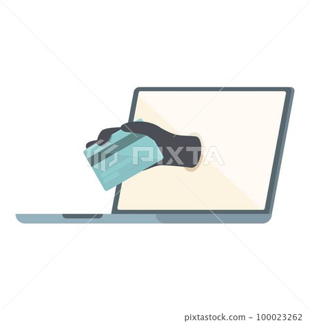 Credit card fraud icon cartoon vector. Cyber attack. Scam online 100023262