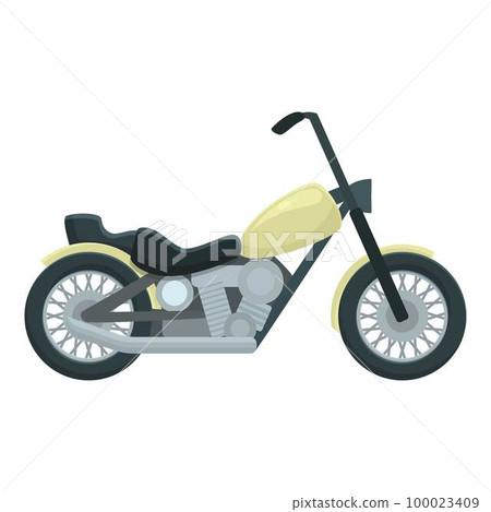 Road chopper icon cartoon vector. Rider bike. Custome classic 100023409