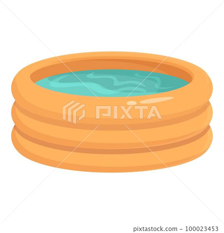 Water pool icon cartoon vector. Swim girl. Vacation parent 100023453