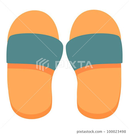 Swim slippers icon cartoon vector. Child pool. Summer water 100023498