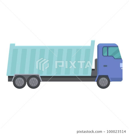 Wheel truck icon cartoon vector. Tipper dumper. Unload machine Wheel truck icon cartoon vector. Tipper dumper. Unload machine 100023514