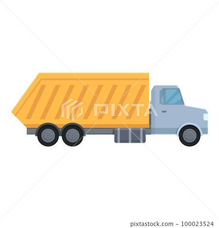 Dump truck icon cartoon vector. Tipper dumper. Car building Dump truck icon cartoon vector. Tipper dumper. Car building 100023524