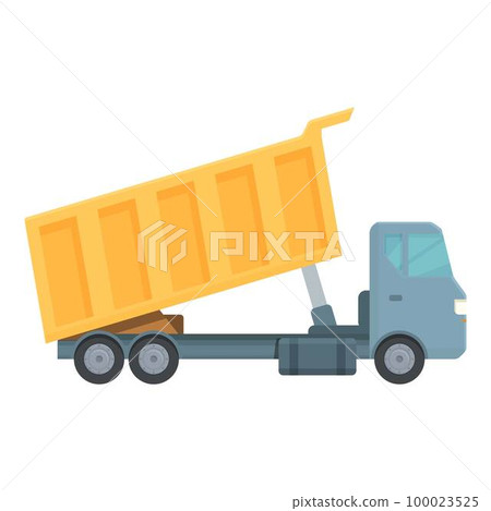 Truck tipper icon cartoon vector. Dump construction. Dumper car Truck tipper icon cartoon vector. Dump construction. Dumper car 100023525