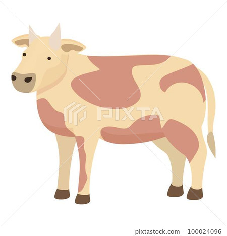 Cow icon cartoon vector. Farm cattle. Dairy animal Cow icon cartoon vector. Farm cattle. Dairy animal 100024096