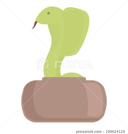 Snake box icon cartoon vector. Cute charmer. Indian man Snake box icon cartoon vector. Cute charmer. Indian man 100024120