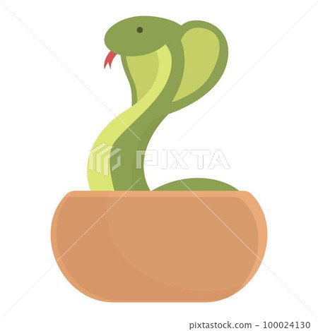 Cobra basket icon cartoon vector. Snake charmer. Music dance Cobra basket icon cartoon vector. Snake charmer. Music dance 100024130