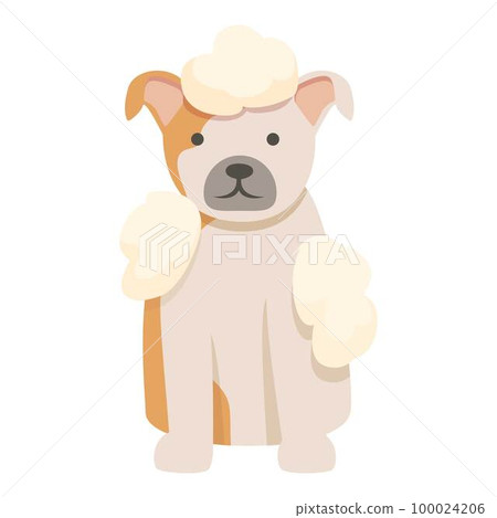 Care foam icon cartoon vector. Dog spa. Wash pet 100024206