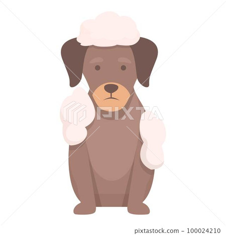 Dog wash icon cartoon vector. Bath animal. Puppy care Dog wash icon cartoon vector. Bath animal. Puppy care 100024210