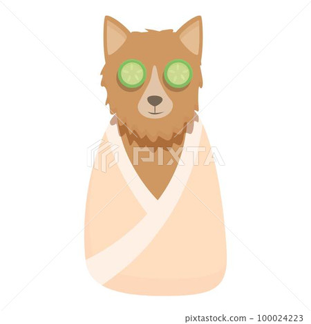 Cat spa icon cartoon vector. Dog animal. Puppy care 100024223