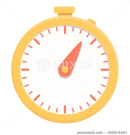 Stopwatch time icon cartoon vector. Clock timer. Second interval Stopwatch time icon cartoon vector. Clock timer. Second interval 100024263