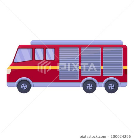 Firefighter machine icon cartoon vector. Fire work. Uniform helmet Firefighter machine icon cartoon vector. Fire work. Uniform helmet 100024296