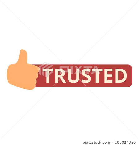 Trusted thumb up icon cartoon vector. Work group. Support people Trusted thumb up icon cartoon vector. Work group. Support people 100024386