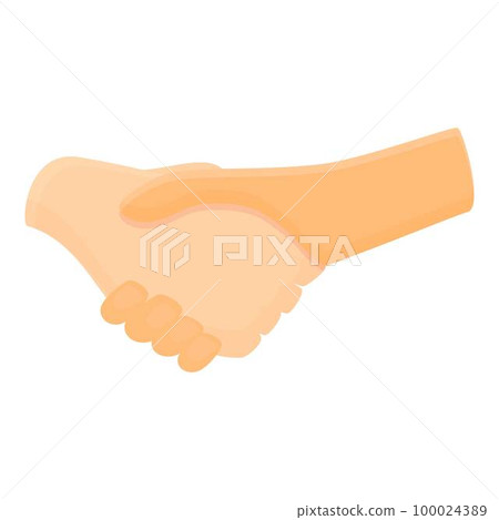 Handshake icon cartoon vector. Business trust. Partner care Handshake icon cartoon vector. Business trust. Partner care 100024389