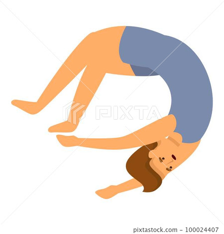 Gymnast icon cartoon vector. Aerial dancer. Festival profile Gymnast icon cartoon vector. Aerial dancer. Festival profile 100024407
