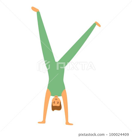 Man balancing icon cartoon vector. Circus performer. Aerial clown Man balancing icon cartoon vector. Circus performer. Aerial clown 100024409