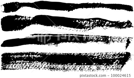 Decoration template, brush strokes for design styling. Set of different abstract shapes, smears 100024615