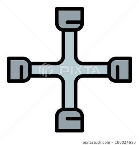 Car wheel key icon outline vector. Auto part. Vehicle brake Car wheel key icon outline vector. Auto part. Vehicle brake 100024656