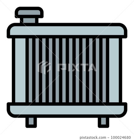 Car coolant radiator icon outline vector. Auto engine. Oil part 100024680