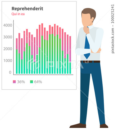 Man analyses digital report with data. Statistical indicators and graphic information visualization Man analyses digital report with data. Statistical indicators and graphic information visualization 100025241