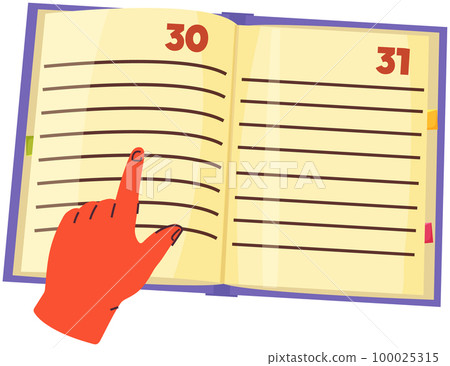 Hands hold book with text and pagination. Reading literature using textbook with page numbers Hands hold book with text and pagination. Reading literature using textbook with page numbers 100025315
