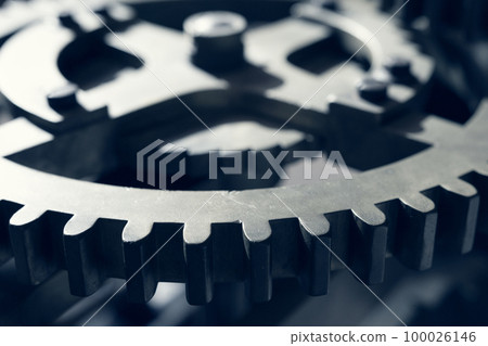 Machine Gear wheels industrial background. Selective focus 100026146