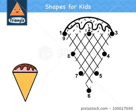 Dot to dot game for kids. Connect the dots and draw ice cream Dot to dot game for kids. Connect the dots and draw ice cream 100027699