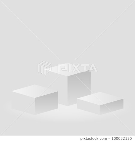 White winners podium. Blank pedestal. Vector illustration 100032150
