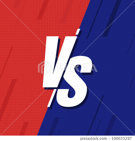 VS Versus Blue and red comic design. Vector illustration VS Versus Blue and red comic design. Vector illustration 100033297