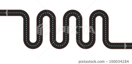 Race track with start and finish line. top view Race track with start and finish line. top view 100034284