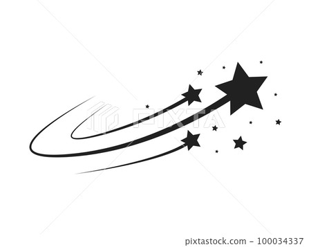 Star Silhouette of the falling of Comets, Meteorites, Asteroids, the sparks of fireworks. Vector design elements isolated on light background Star Silhouette of the falling of Comets, Meteorites, Asteroids, the sparks of fireworks. Vector design elements isolated on light background 100034337