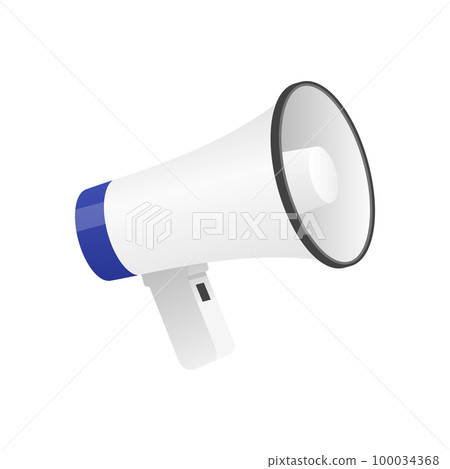 Vector illustration of cool detailed megaphone icon isolated on white background 100034368