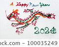 New year's card of Dragon year 100035249