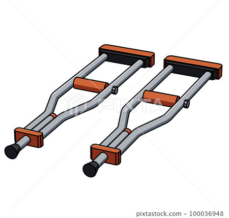 Illustration of crutches placed 100036948
