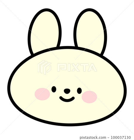 簡單可愛的兔子繪本風格插畫素材 簡單可愛的兔子繪本風格插畫素材 100037130