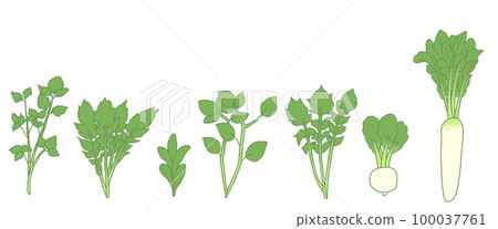 春天的七味藥材素材圖解 100037761