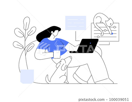 Become a freelancer abstract concept vector illustration. Become a freelancer abstract concept vector illustration. 100039051