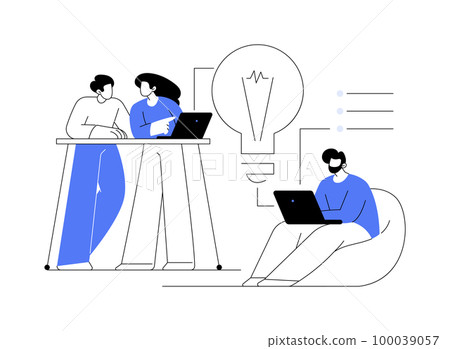Startup hub abstract concept vector illustration. 100039057