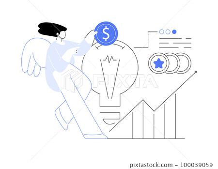 Angel investor abstract concept vector illustration. Angel investor abstract concept vector illustration. 100039059