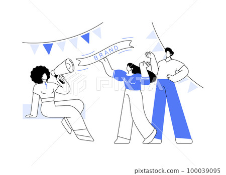 Brand event abstract concept vector illustration. 100039095