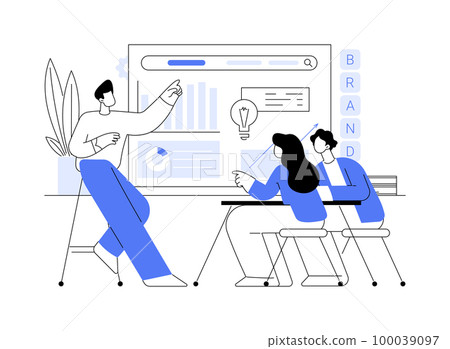 Branded workshop abstract concept vector illustration. Branded workshop abstract concept vector illustration. 100039097