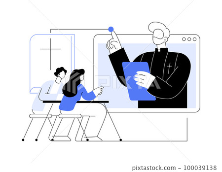 Theological lectures abstract concept vector illustration. Theological lectures abstract concept vector illustration. 100039138