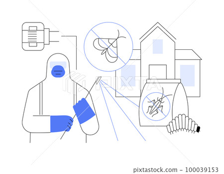 Home pest insects control abstract concept vector illustration. Home pest insects control abstract concept vector illustration. 100039153