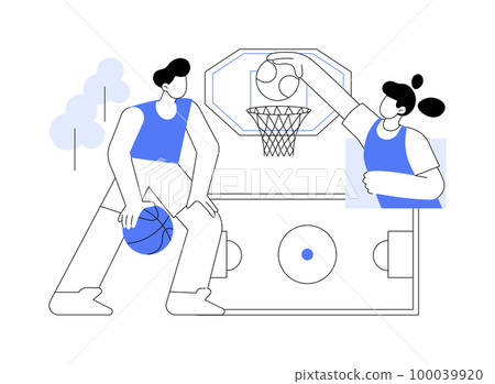 Basketball camp abstract concept vector illustration. 100039920