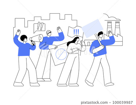 Strike action abstract concept vector illustration. Strike action abstract concept vector illustration. 100039987